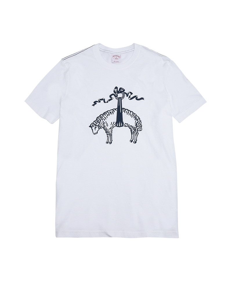 코튼 숏-슬리브 로고 티셔츠 (화이트) (74594195)