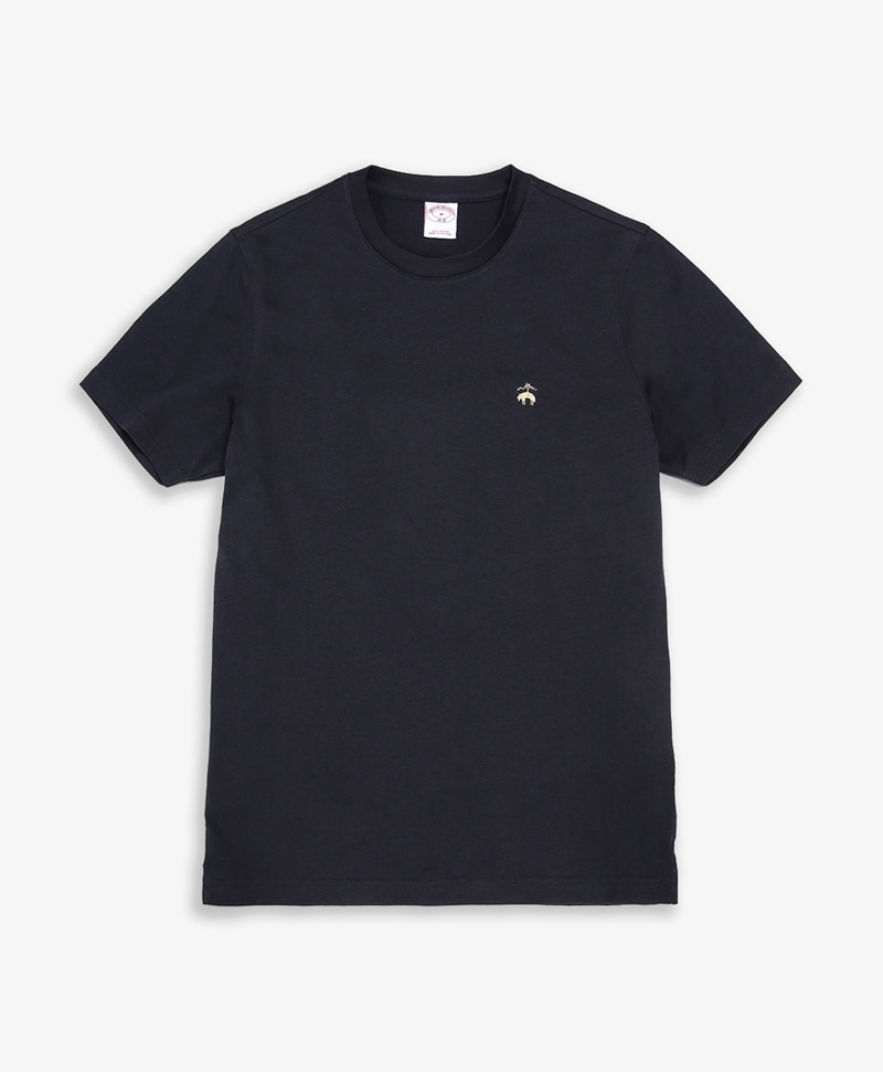 코튼 숏-슬리브 티셔츠 (블랙) (74508036)