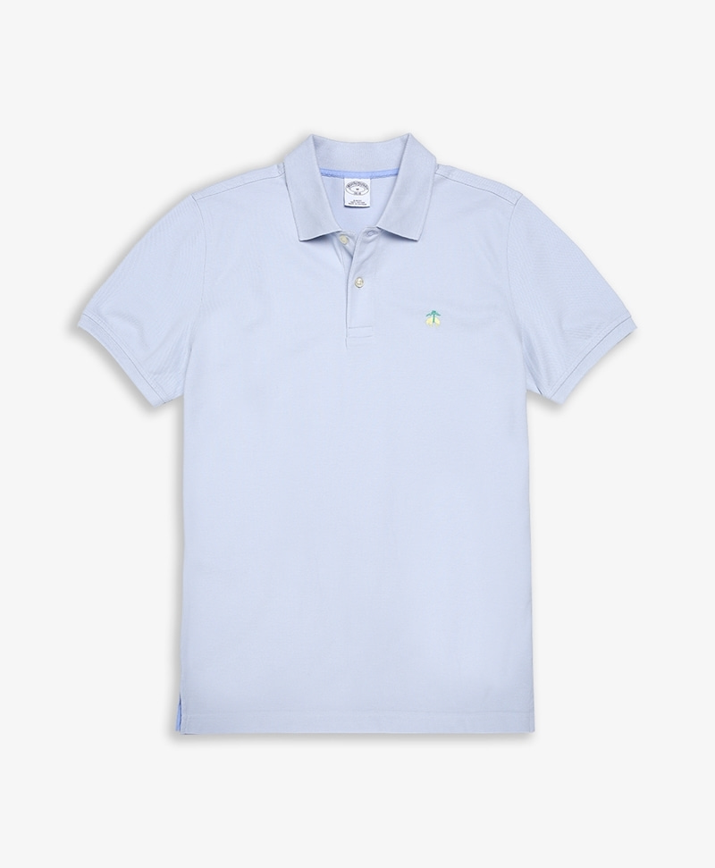 코튼 솔리드 로고 폴로 셔츠 (파스텔 블루) (74595936)