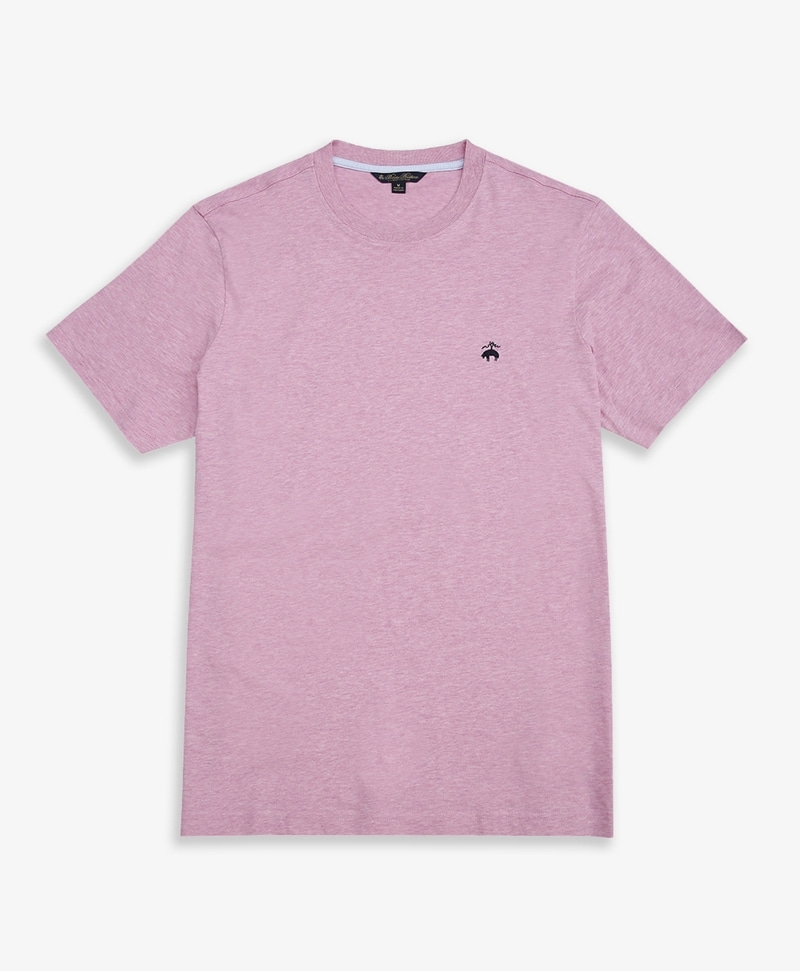 워시드 수피마 코튼 로고 크루넥 티셔츠 (핑크) (32788452)