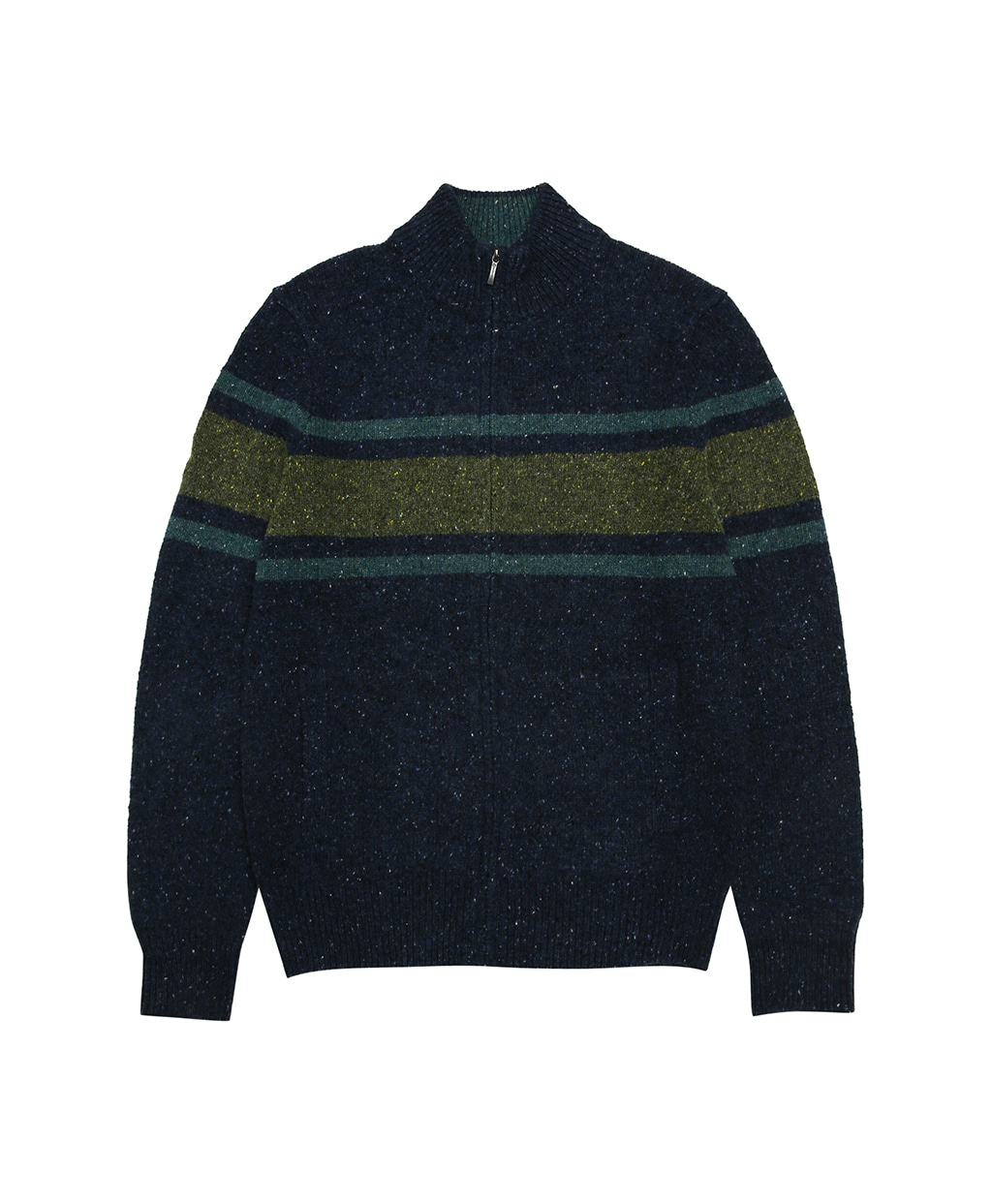 도네갈 스트라이프 풀집업 스웨터 (블루)