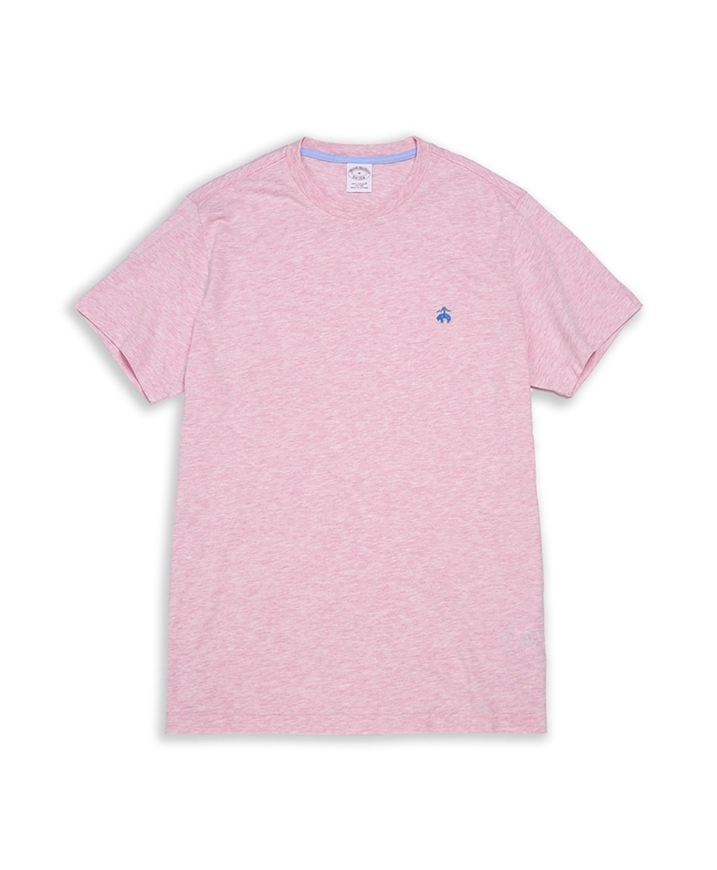 수피마 코튼 로고 크루넥 티셔츠 (핑크)