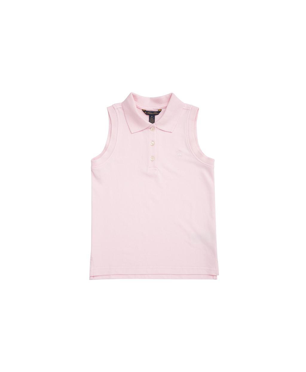 [키즈][여아] 코튼 피케 슬리브리스 폴로 셔츠 (핑크)