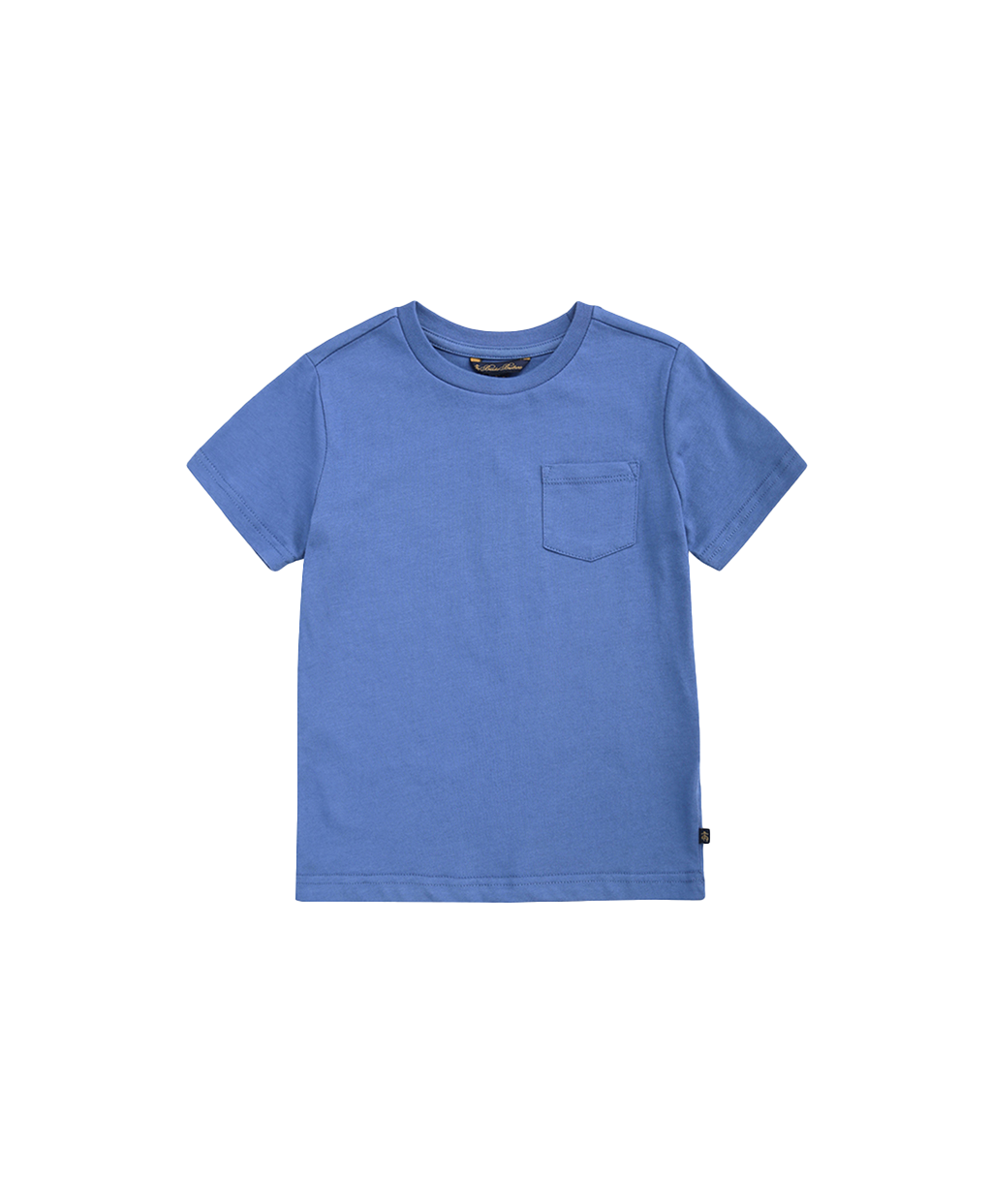 포켓 크루넥 코튼 티셔츠 (블루)